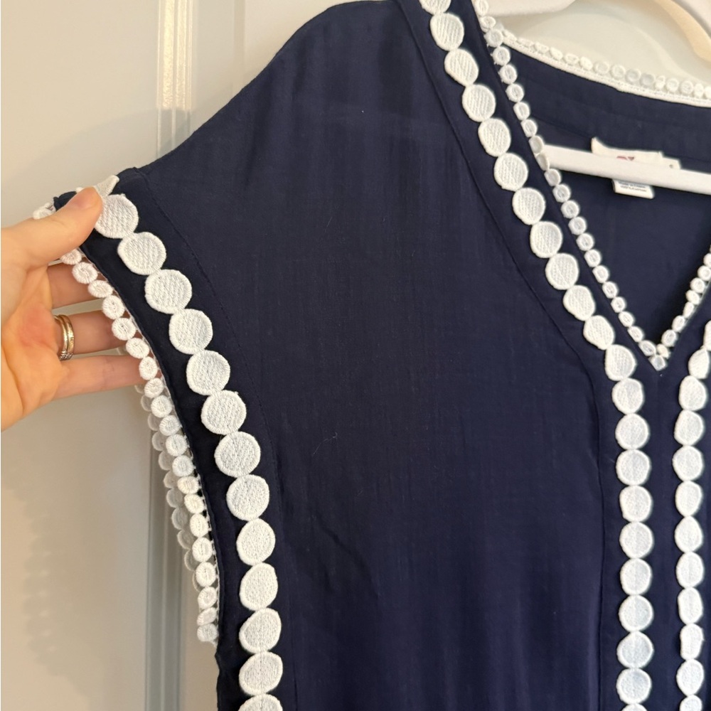 Vineyard Vines Navy and White Swim Cover-up Dress - Picture 4 of 9